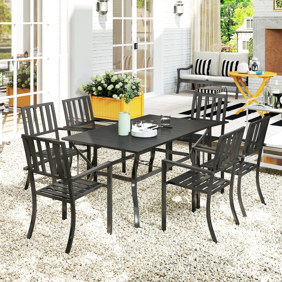 cortex-london-windsor-seven-piece-steel-garden-dining-set-with-umbrella-hole