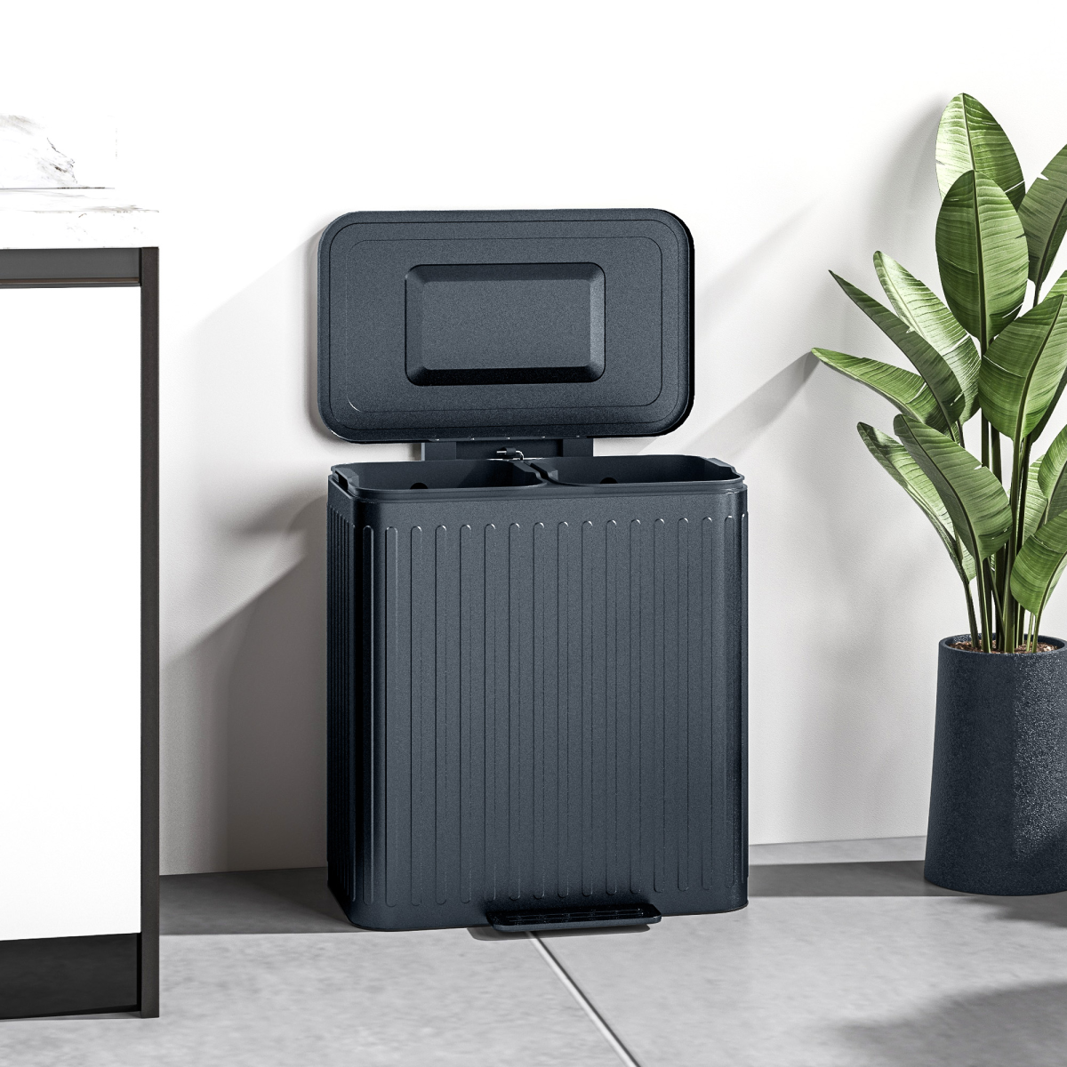 cortex-london-windsor-double-20l-pedal-rubbish-bin-black