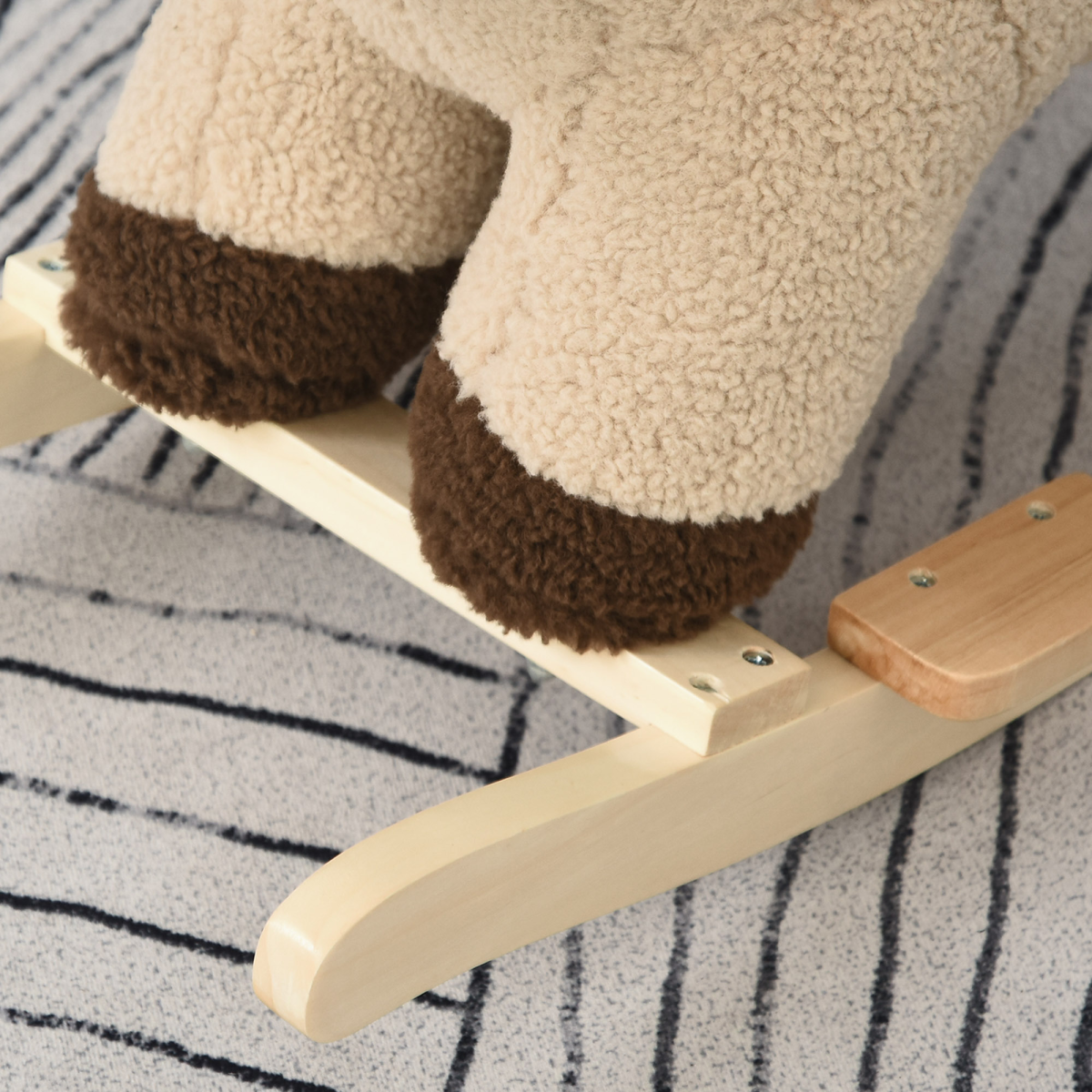 cortex-london-windsor-kids-rocking-lion-plush-ride-on-seat-sound-button-wood-base-seat-belt
