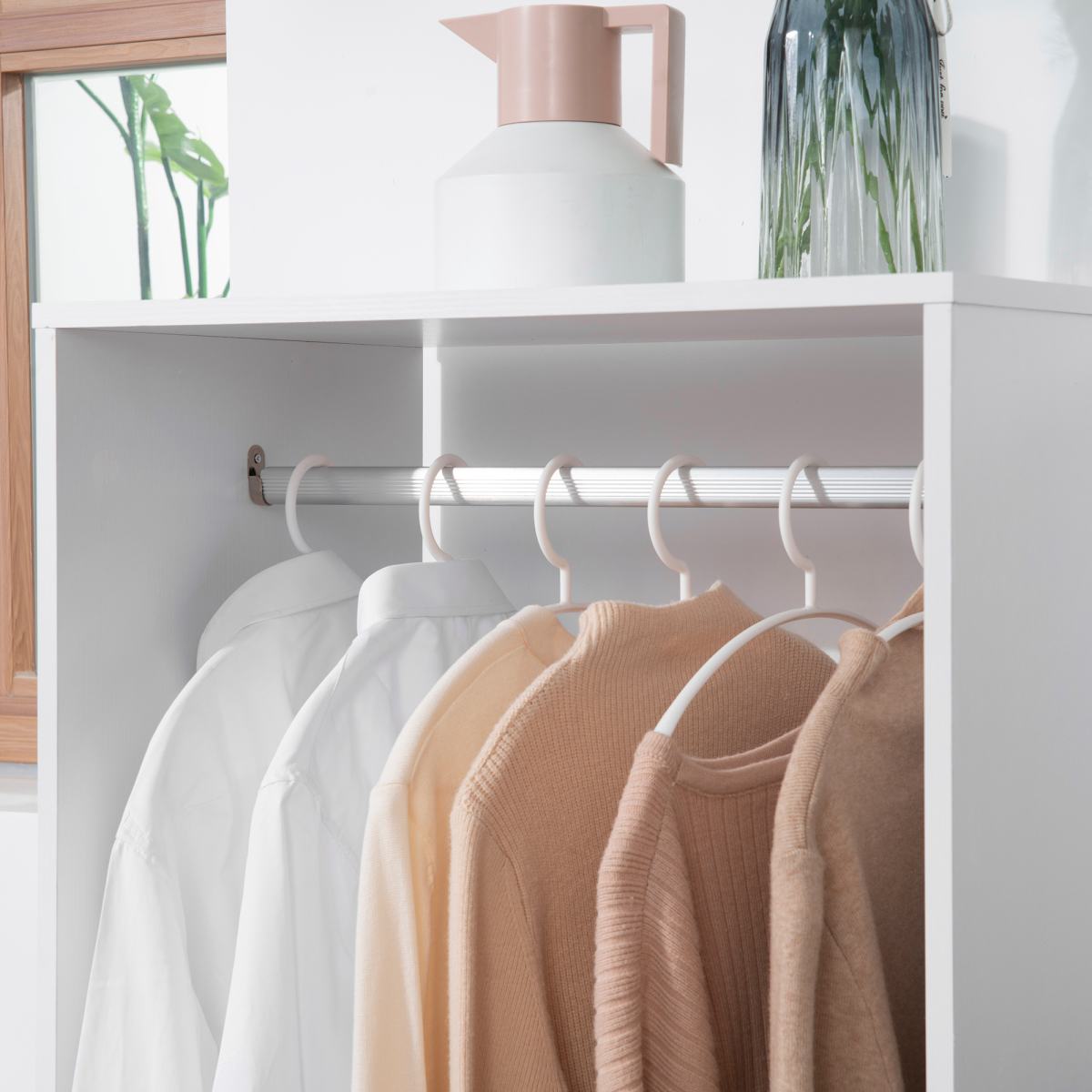 cortex-london-windsor-white-open-wardrobe-clothes-rail-aluminium-hanging-rod-shelves