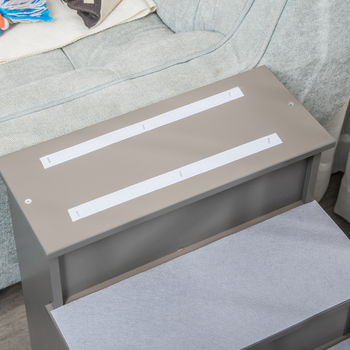 cortex-london-windsor-four-step-wooden-dog-cat-stairs-grey-pawhut