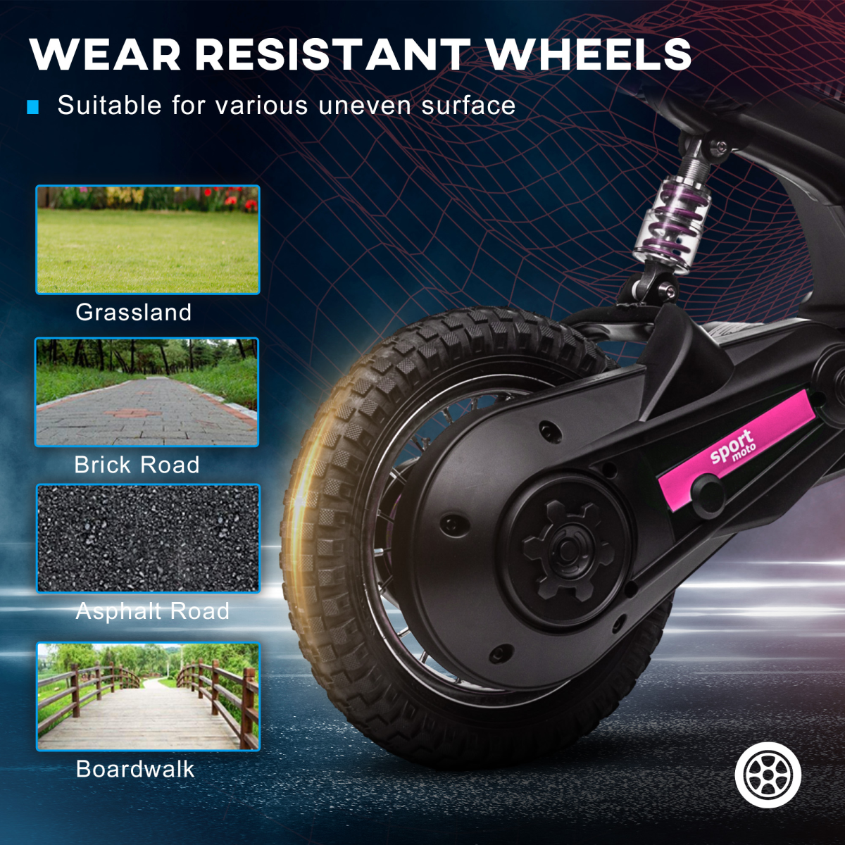 cortex-london-windsor-pink-kids-electric-motorbike-24v