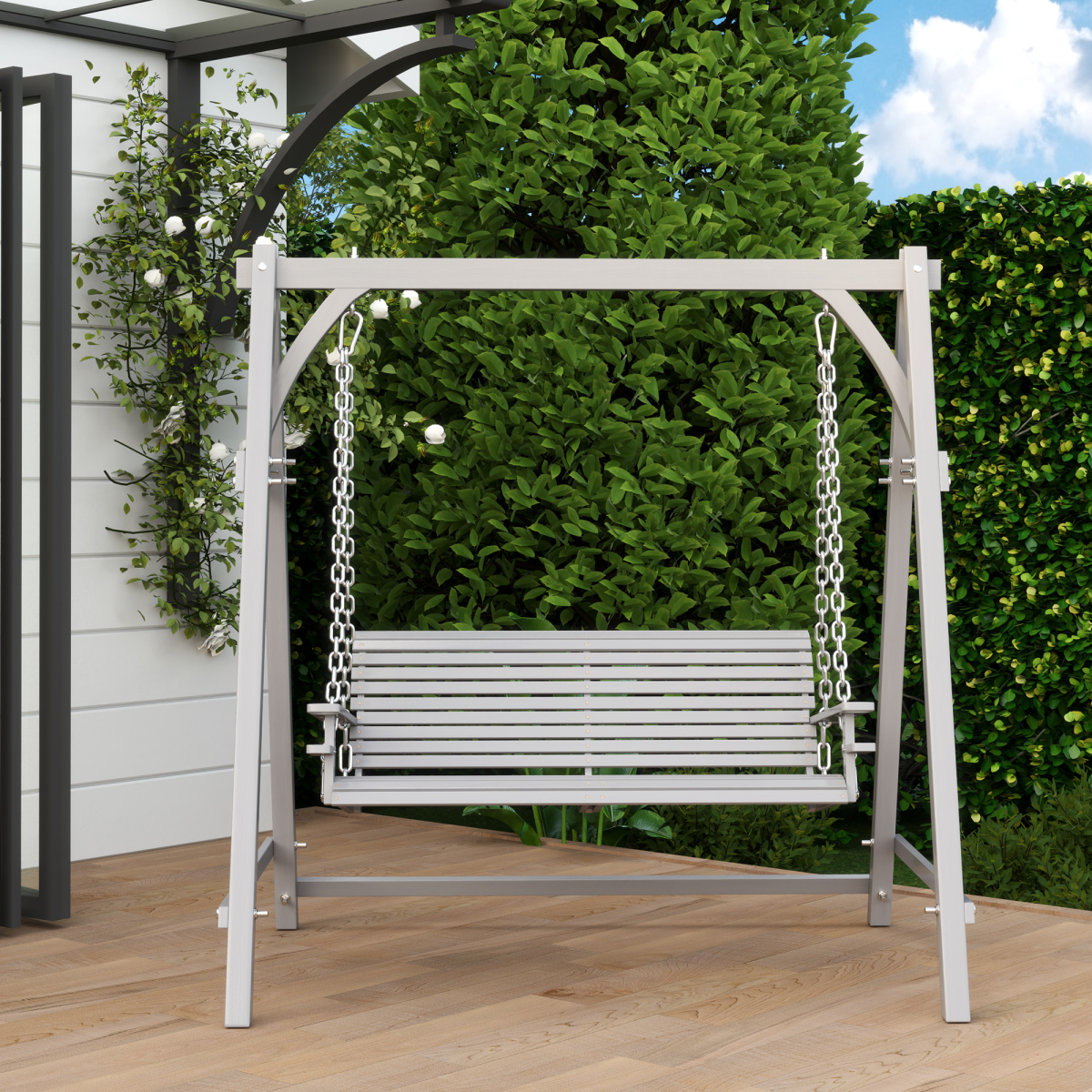 cortex-london-windsor-grey-larch-wood-two-seater-garden-swing-bench