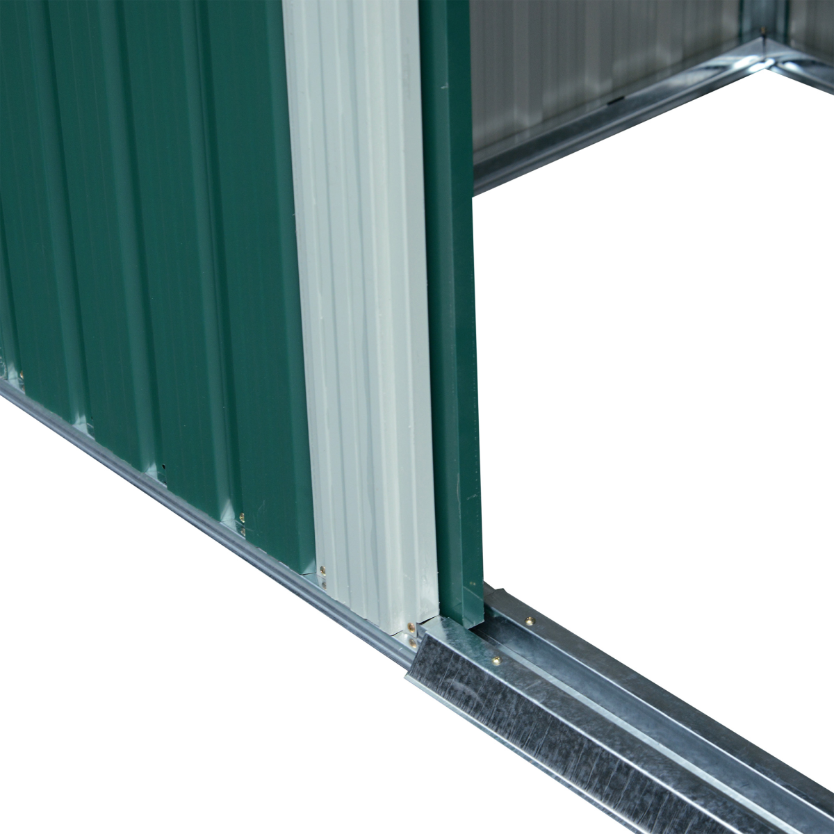 cortex-london-windsor-green-metal-garden-shed-260x133x200cm-sliding-doors