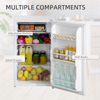 91L Freestanding Under Counter Fridge with Chiller Box Reversible Door White
