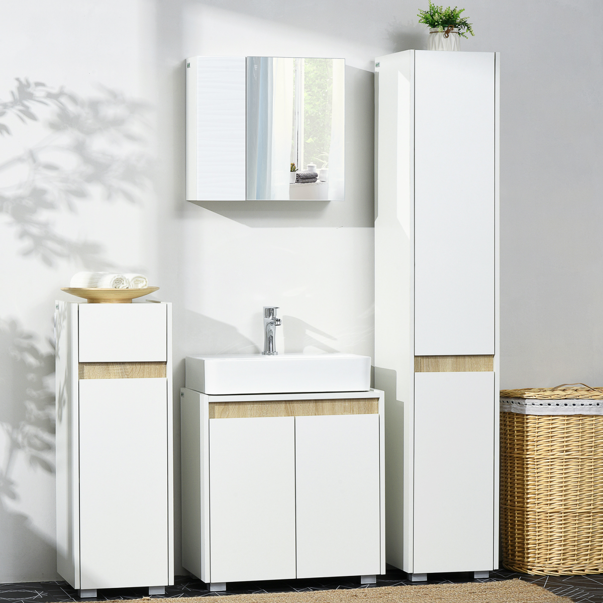 cortex-london-windsor-white-tall-bathroom-cabinet-adjustable-shelves