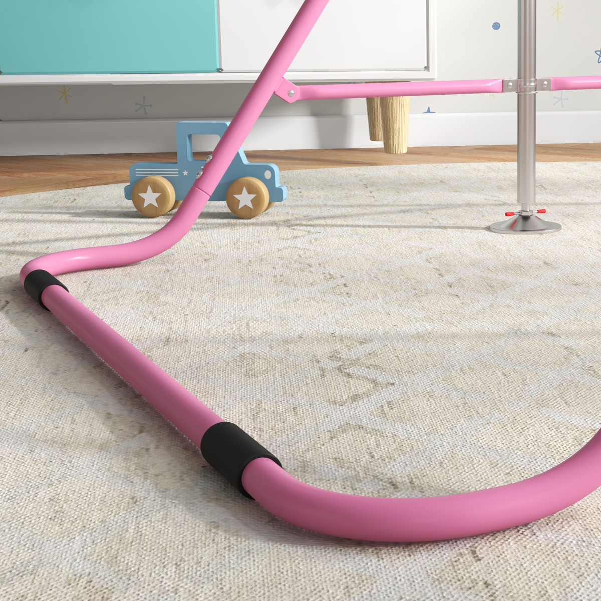 cortex-london-windsor-pink-kids-adjustable-gymnastic-bar-steel-foldable