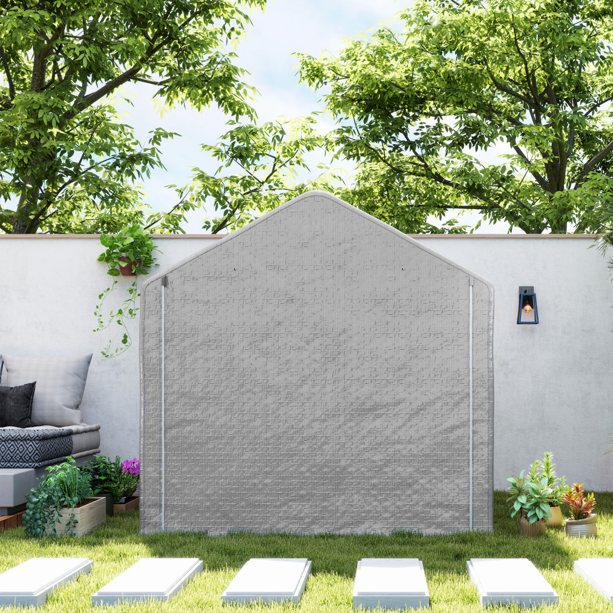 cortex-london-windsor-temporary-garden-storage-tent-grey