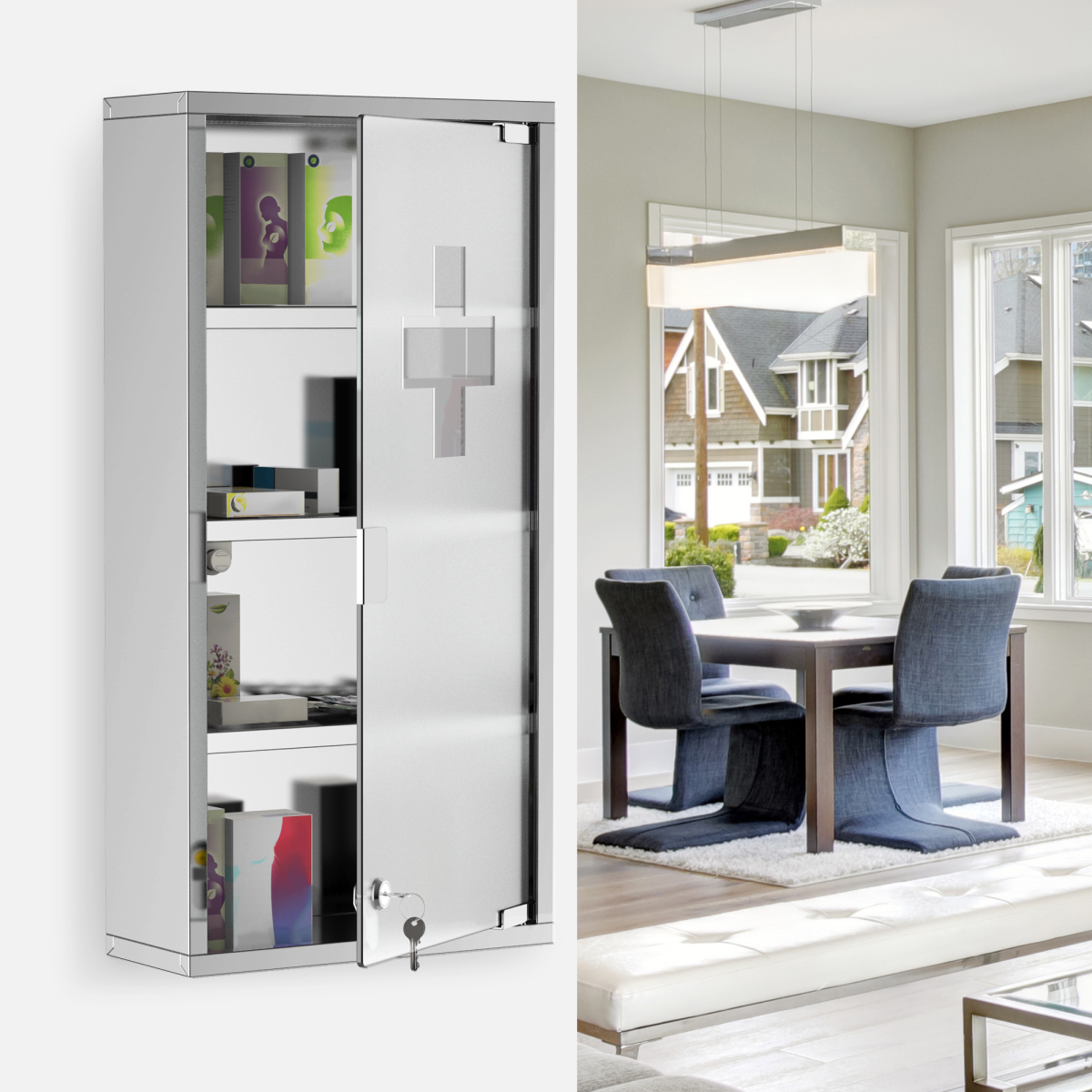 cortex-london-york-stainless-steel-locking-medicine-cabinet