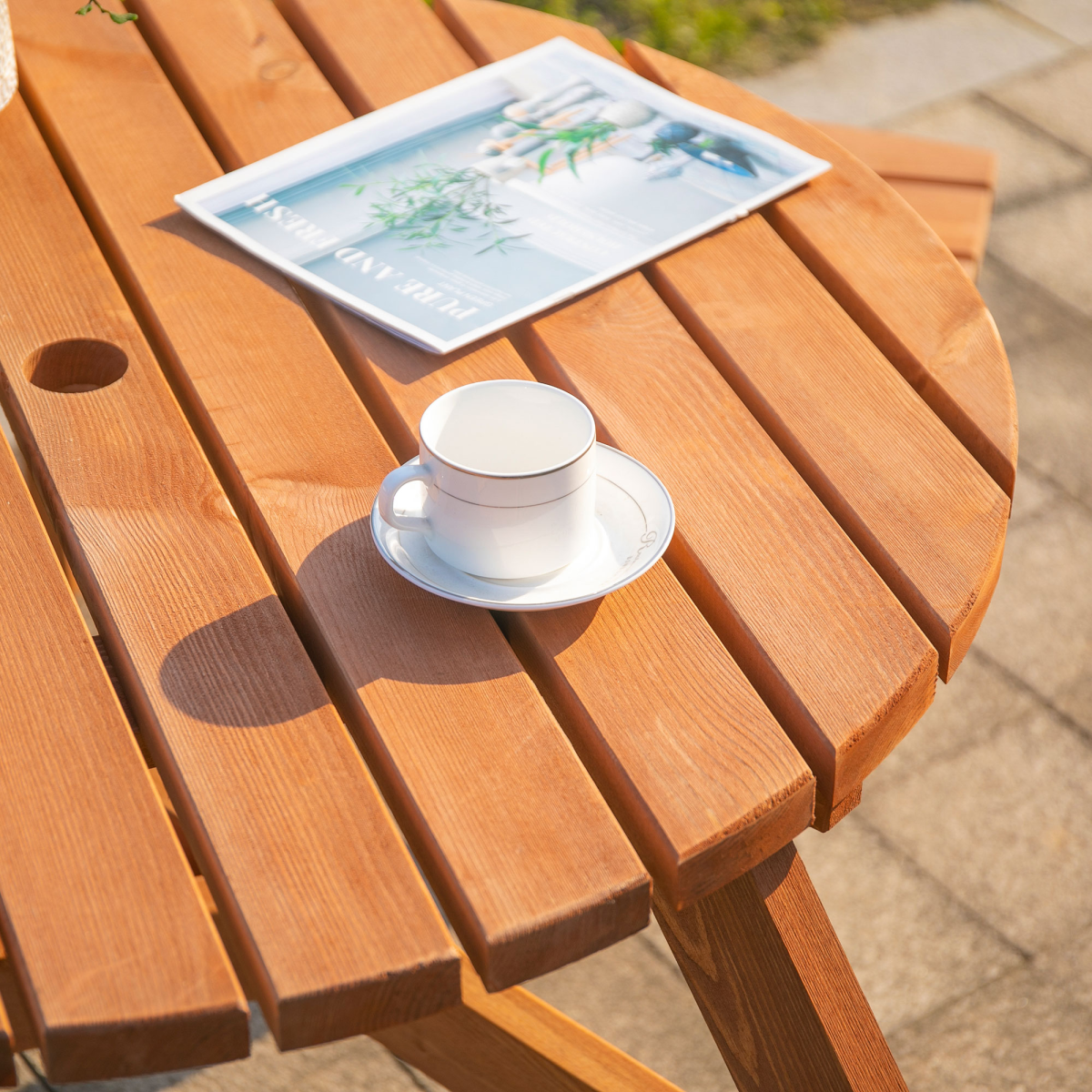 cortex-london-windsor-round-garden-table-three-attached-benches-fir-wood