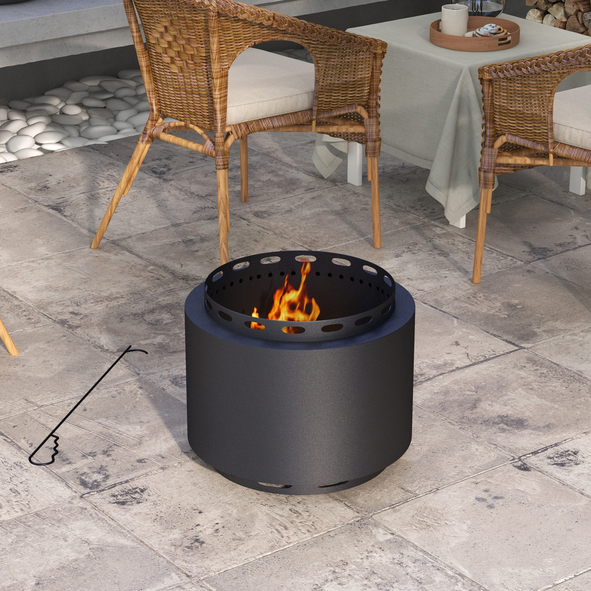 cortex-london-windsor-smokeless-wood-burning-metal-fire-pit-black