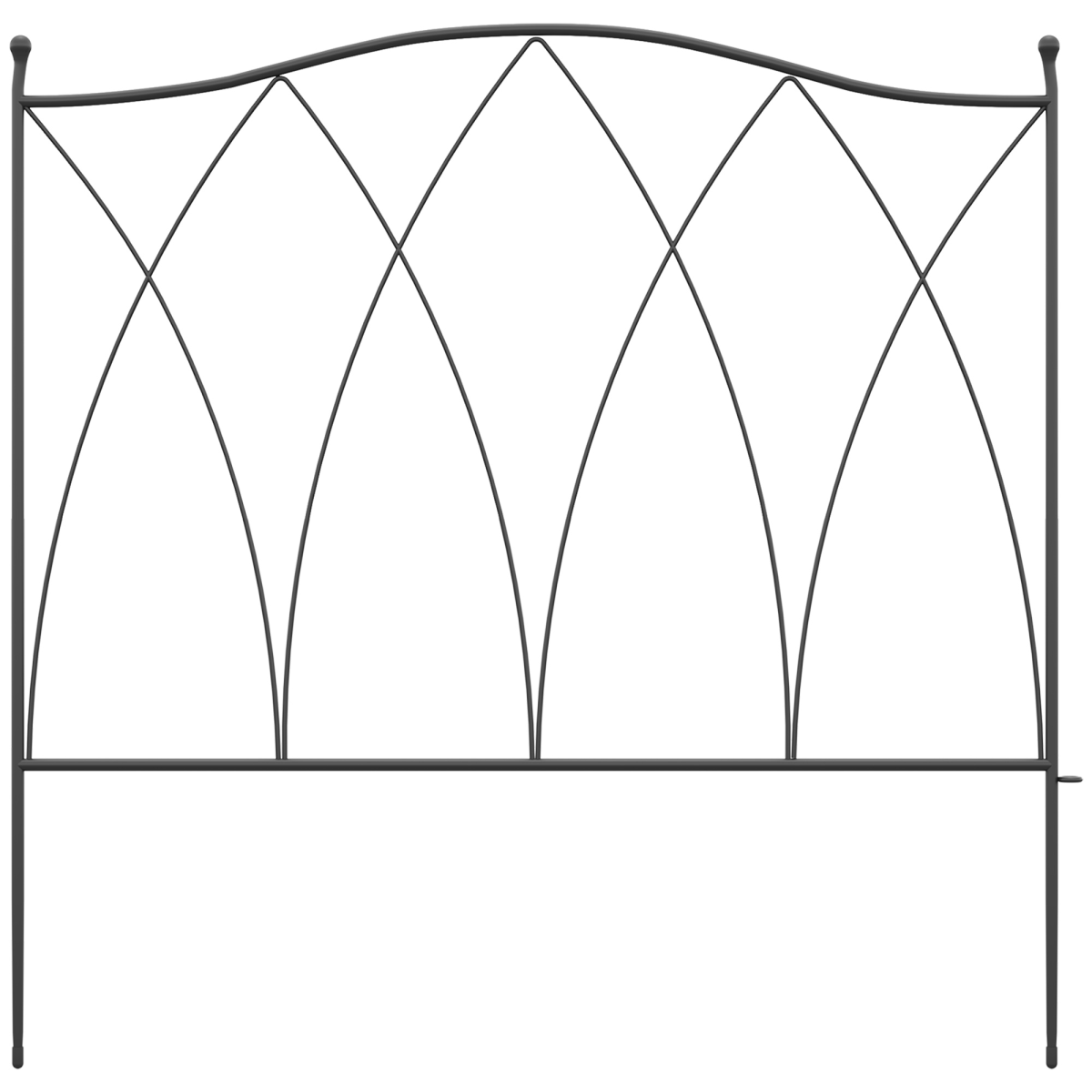 cortex-london-windsor-five-piece-decorative-metal-garden-border-edging-black