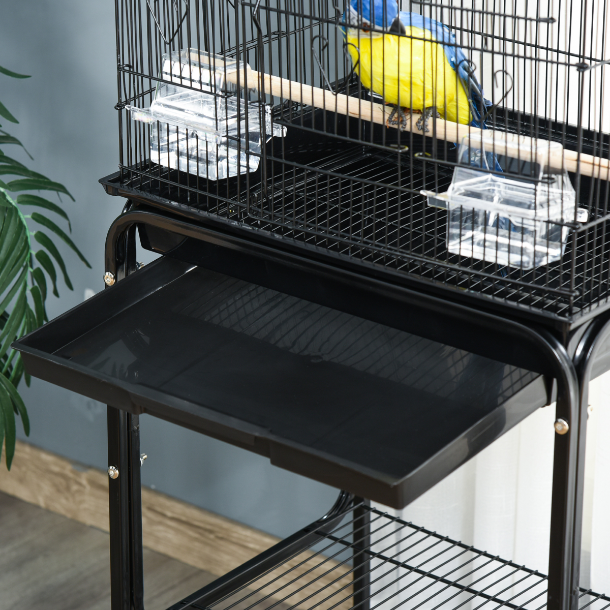 cortex-london-windsor-metal-bird-cage-with-rolling-stand-black