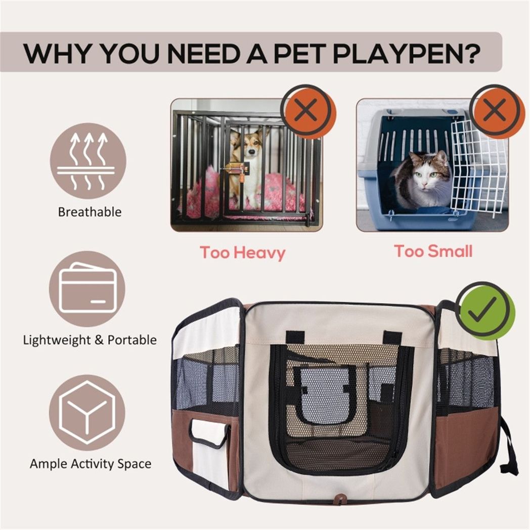 cortex-london-windsor-portable-pet-playpen-brown-cream