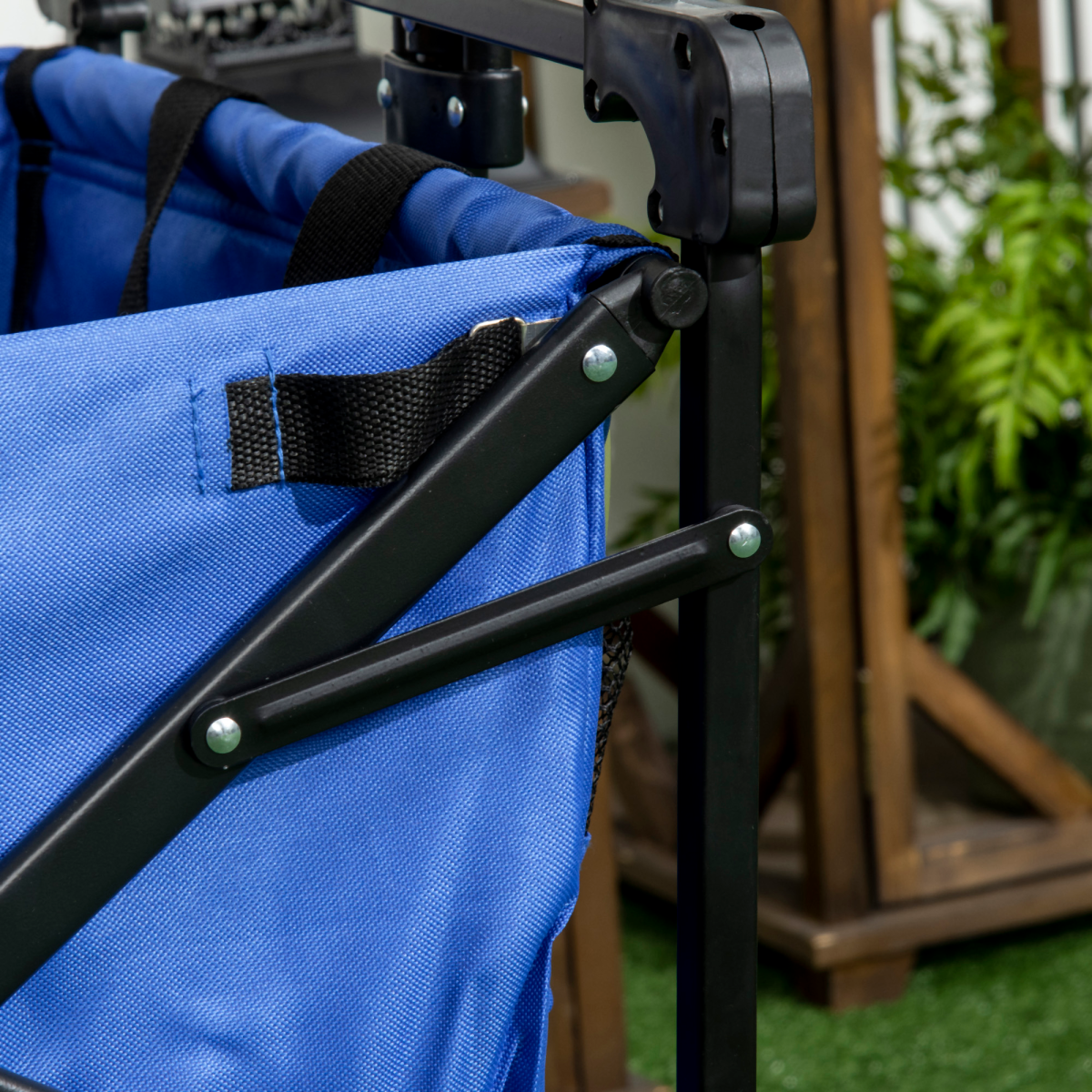 cortex-london-windsor-blue-folding-trolley-cart-with-canopy-four-wheels