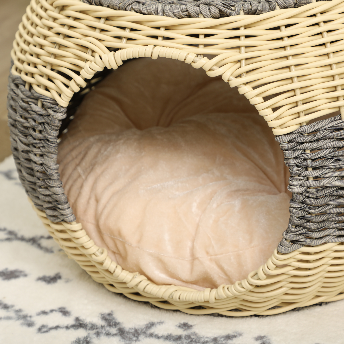 cortex-london-windsor-rattan-raised-cat-bed-soft-cushion-40-x-30cm