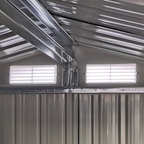 Outdoor Storage Shed, Sliding Door, Sloped Roof  152 x 132 x 188 cm, Grey