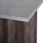 5Pcs Garden Wooden Dining Table Set Particle Removable Lid Board Chair Seat-Grey