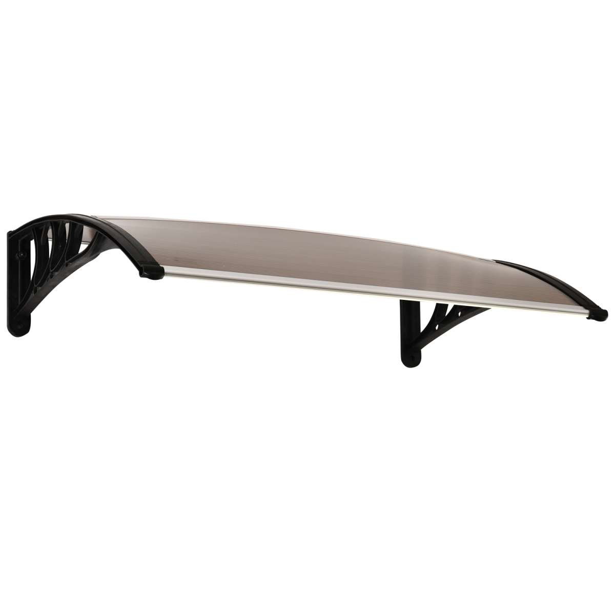 cortex-london-york-brown-polycarbonate-curved-awning-black-bracket