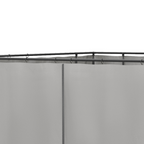 3 x 3m Gazebo Replacement Sidewall Set with 4 Panels, Hooks/C-Rings  Light Grey
