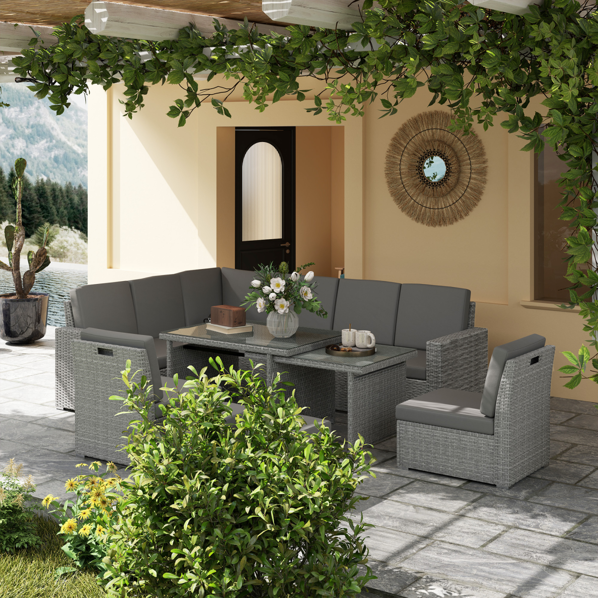 cortex-london-windsor-10-seater-rattan-sofa-dining-set-light-grey-rattan-grey-cushion
