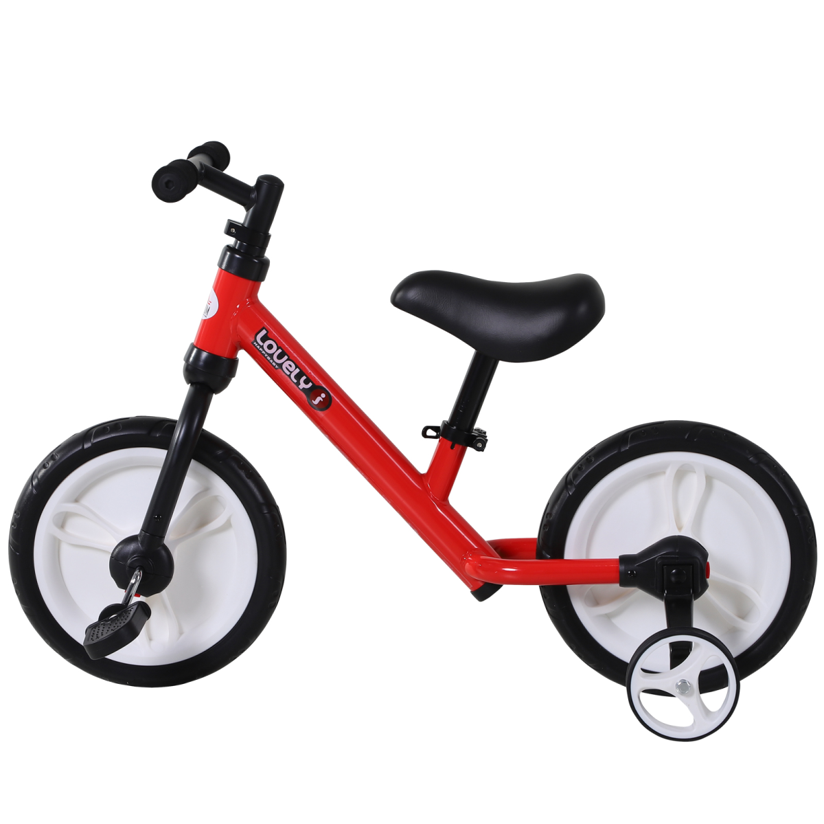 cortex-london-york-kids-balance-training-bike-with-stabilisers-red