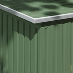 9ft x 4.25ft Corrugated Metal Shed  with Foundation Vent Doors Green