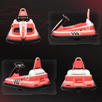 HOMCOM 6V Kids Bumper Car, 360-Degree Rotation Waltzer Car w/ 2 Speeds - Pink