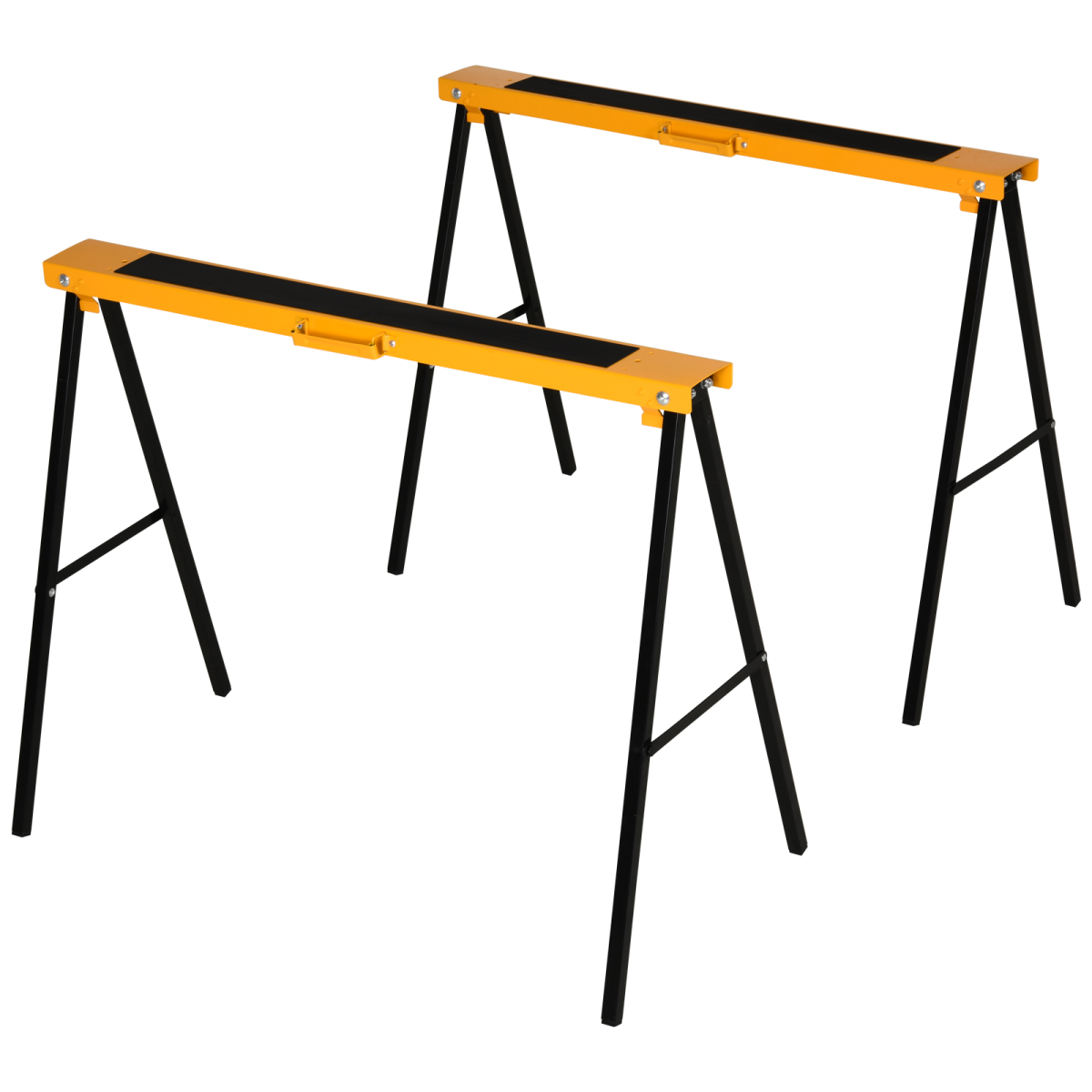 cortex-london-windsor-steel-non-slip-saw-horse-set-black-yellow