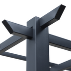 Outsunny 3x3 m Metal Pergola, 300Lx300Wx230H cm-Black