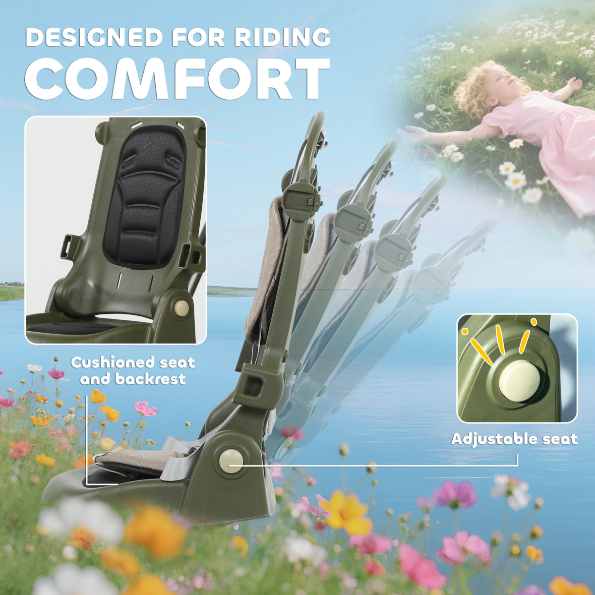 Kids Trike with Adjustable Backrest