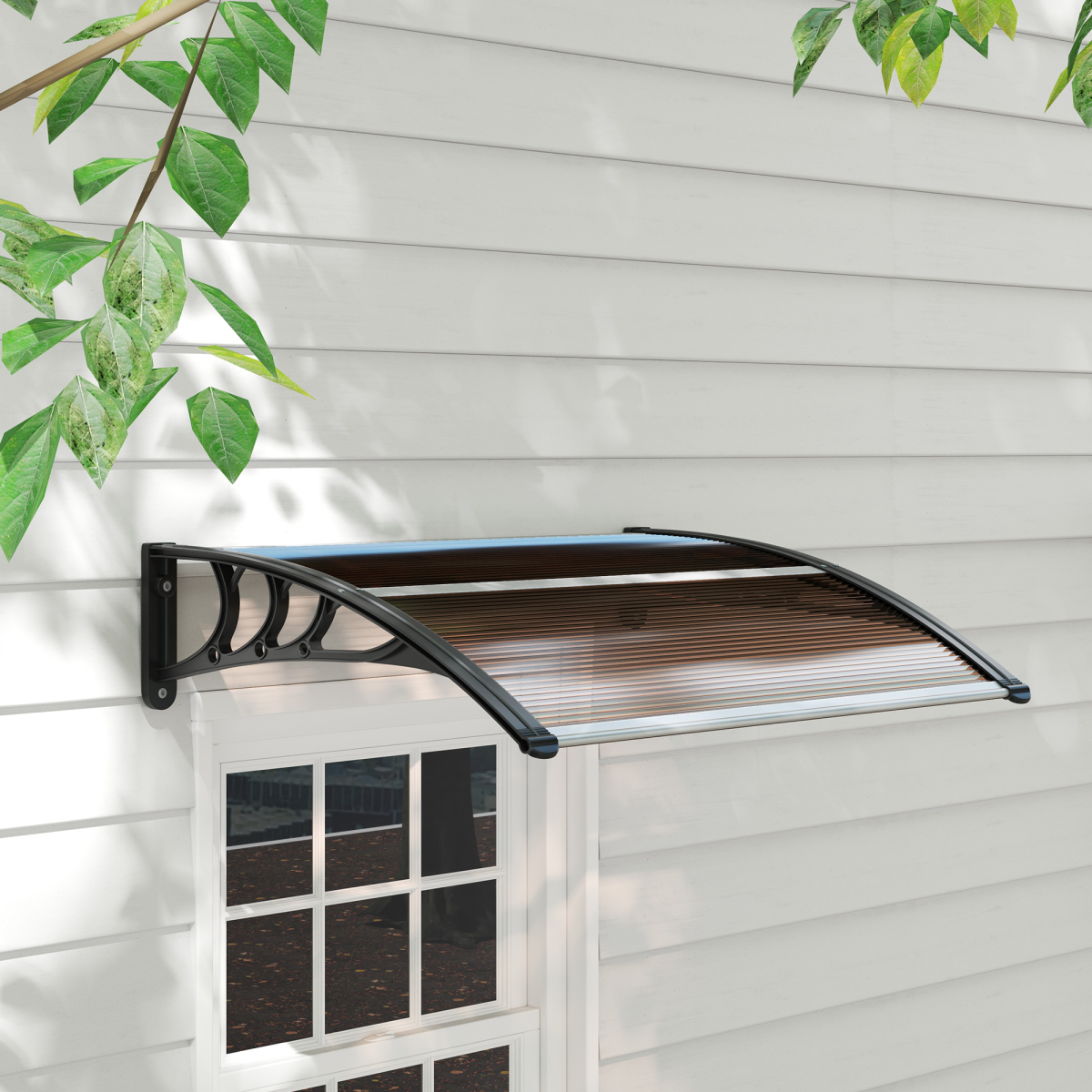 cortex-london-bath-outsunny-curved-polycarbonate-door-window-canopy-brown