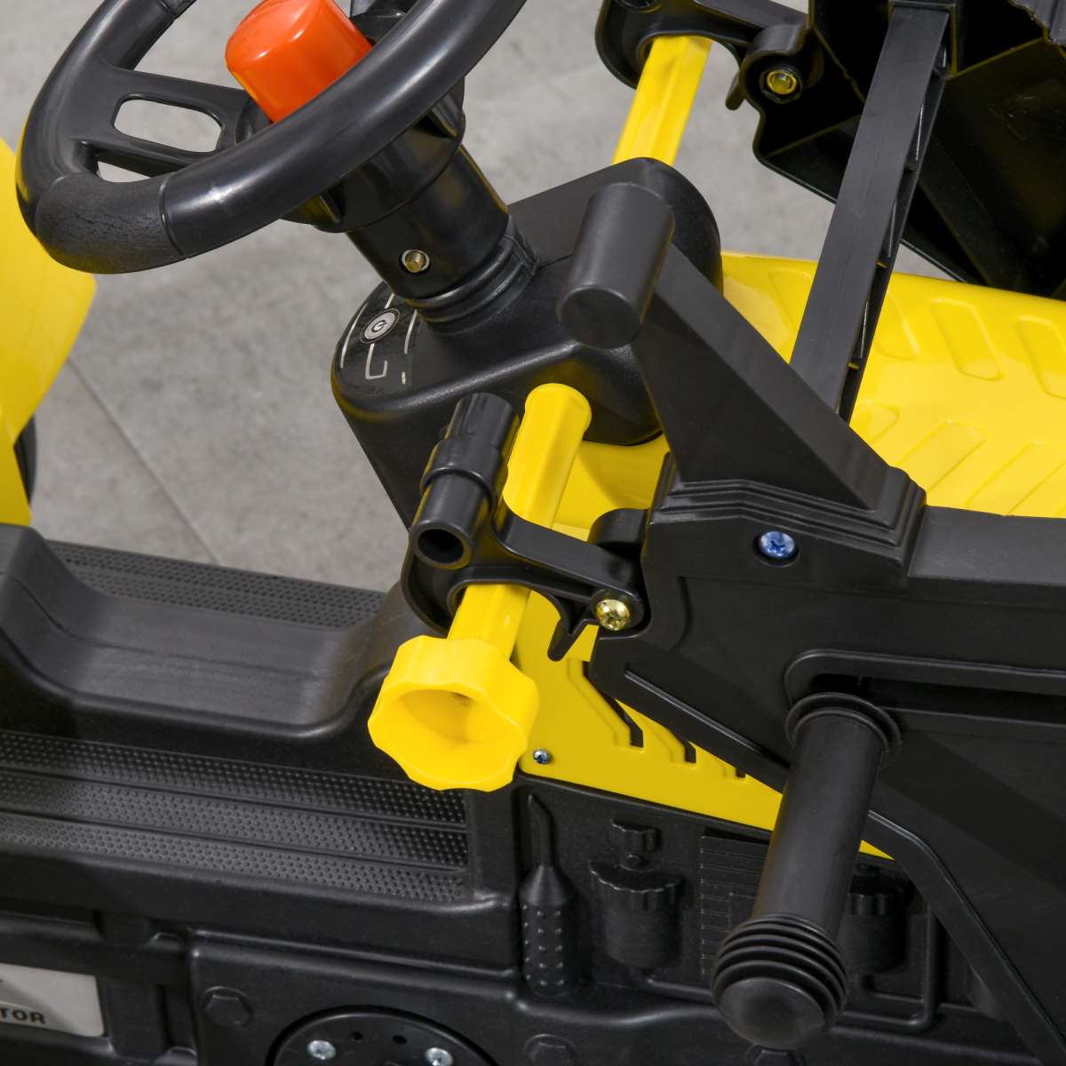 cortex-london-homcom-york-pedal-go-kart-ride-on-excavator-yellow-black