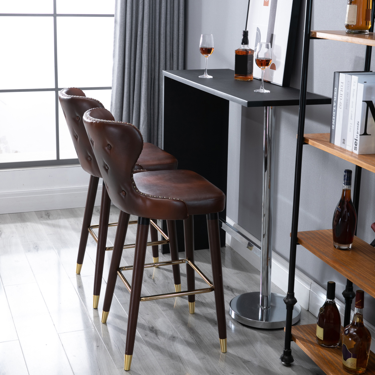 cortex-london-kensington-brown-faux-leather-bar-stools-set-of-two