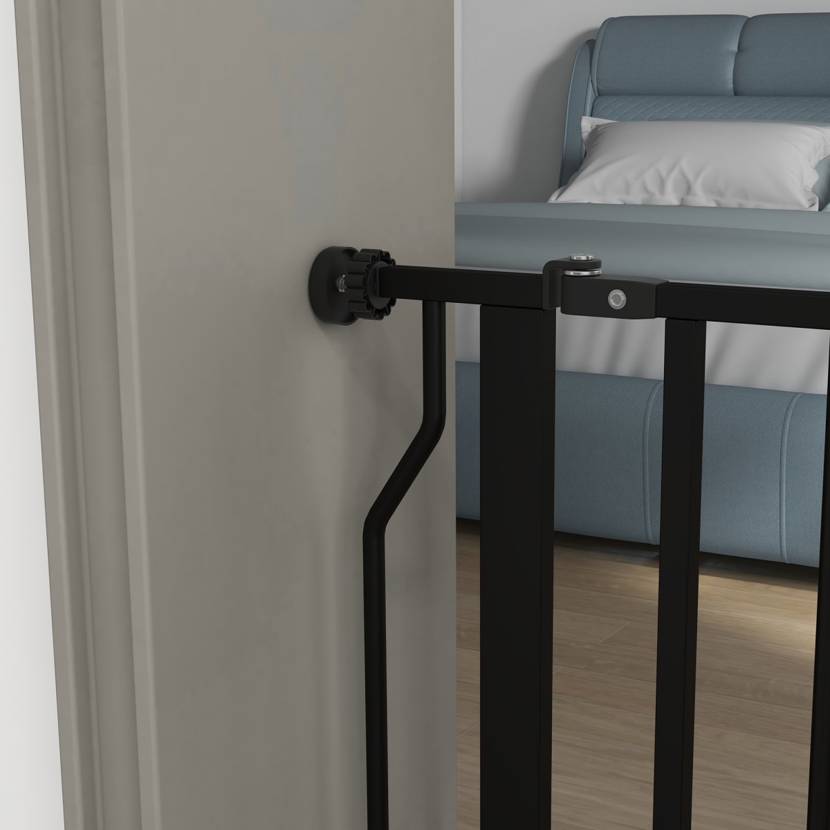 cortex-london-windsor-wide-dog-stair-gate-pressure-fit-black