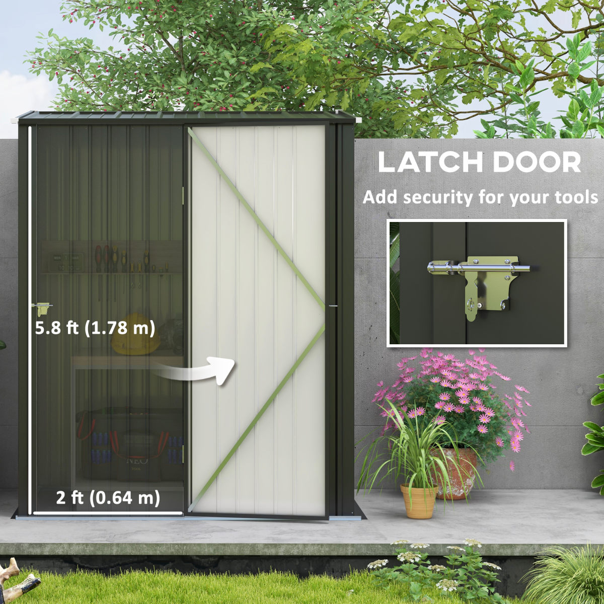 cortex-london-windsor-black-galvanized-steel-garden-storage-shed