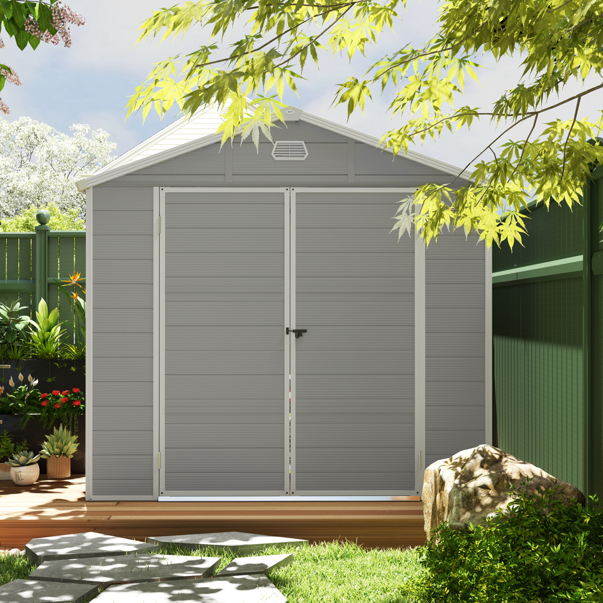 cortex-london-windsor-light-grey-8-x-6ft-garden-storage-shed