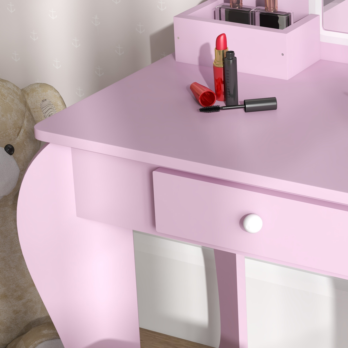 cortex-london-windsor-cloud-kids-dressing-table-pink-mirror-stool-drawer-storage