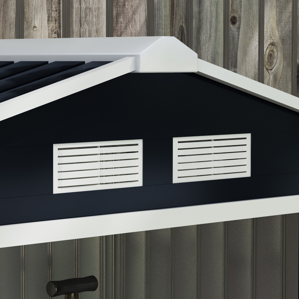 cortex-london-windsor-lockable-grey-galvanised-steel-garden-shed-7ft-4ft-vented