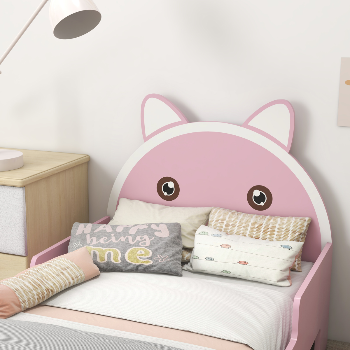 cortex-london-windsor-cat-toddler-bed-frame-pink-guardrails