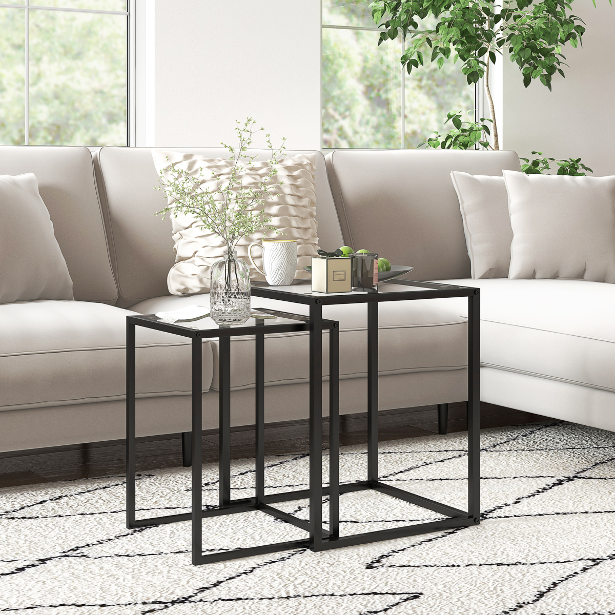 cortex-london-windsor-nesting-tables-set-2-tempered-glass-black