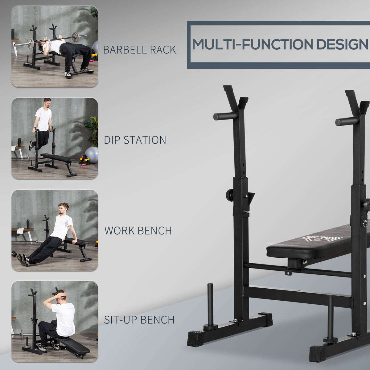 cortex-london-york-adjustable-weight-bench-barbell-rack-dip-station-black