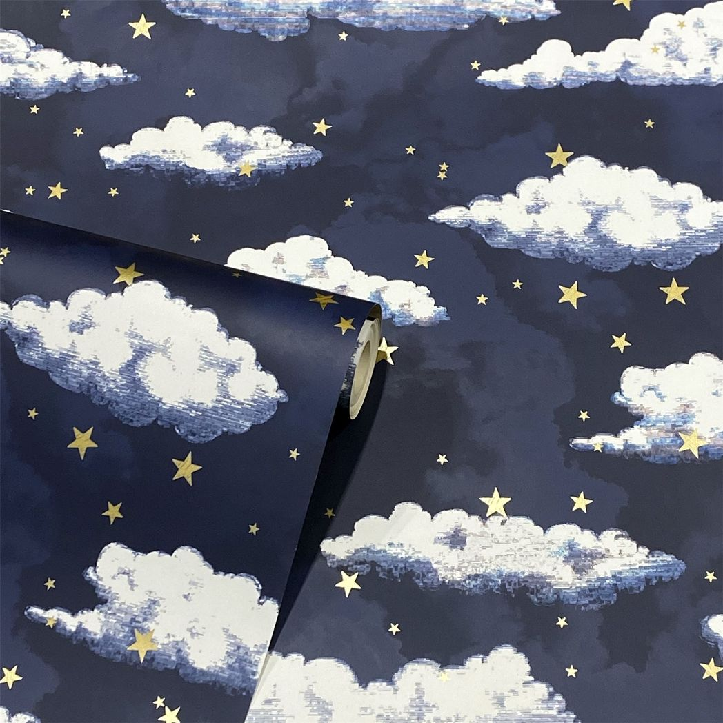 cortex-london-windsor-stars-and-clouds-navy-wallpaper