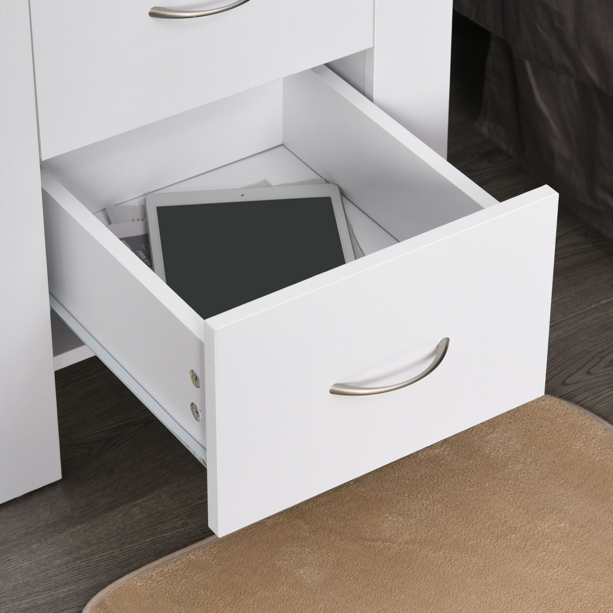 cortex-london-windsor-white-2-drawer-particle-board-bedside-table