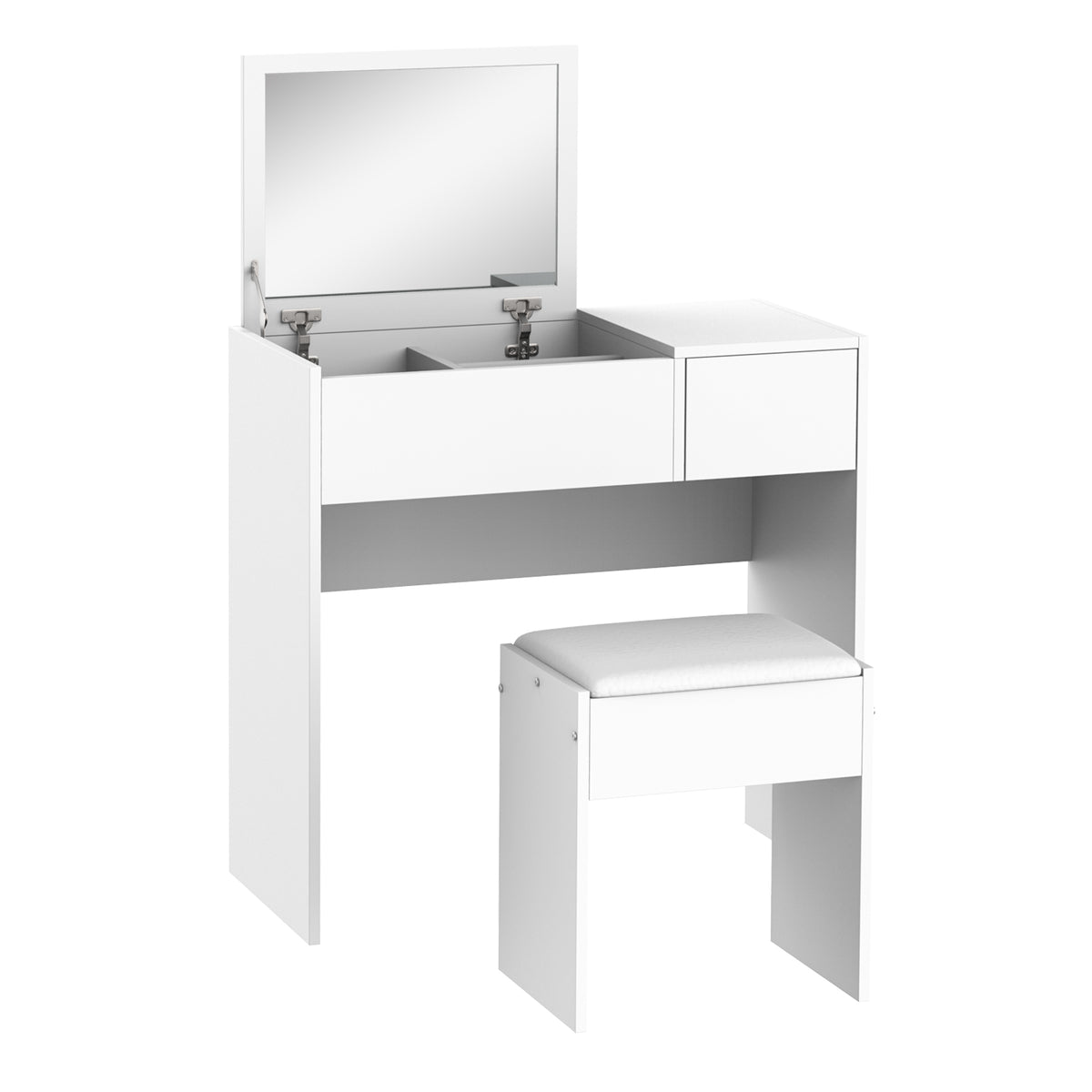 cortex-london-kensington-white-dressing-table-padded-stool-flip-top-mirror