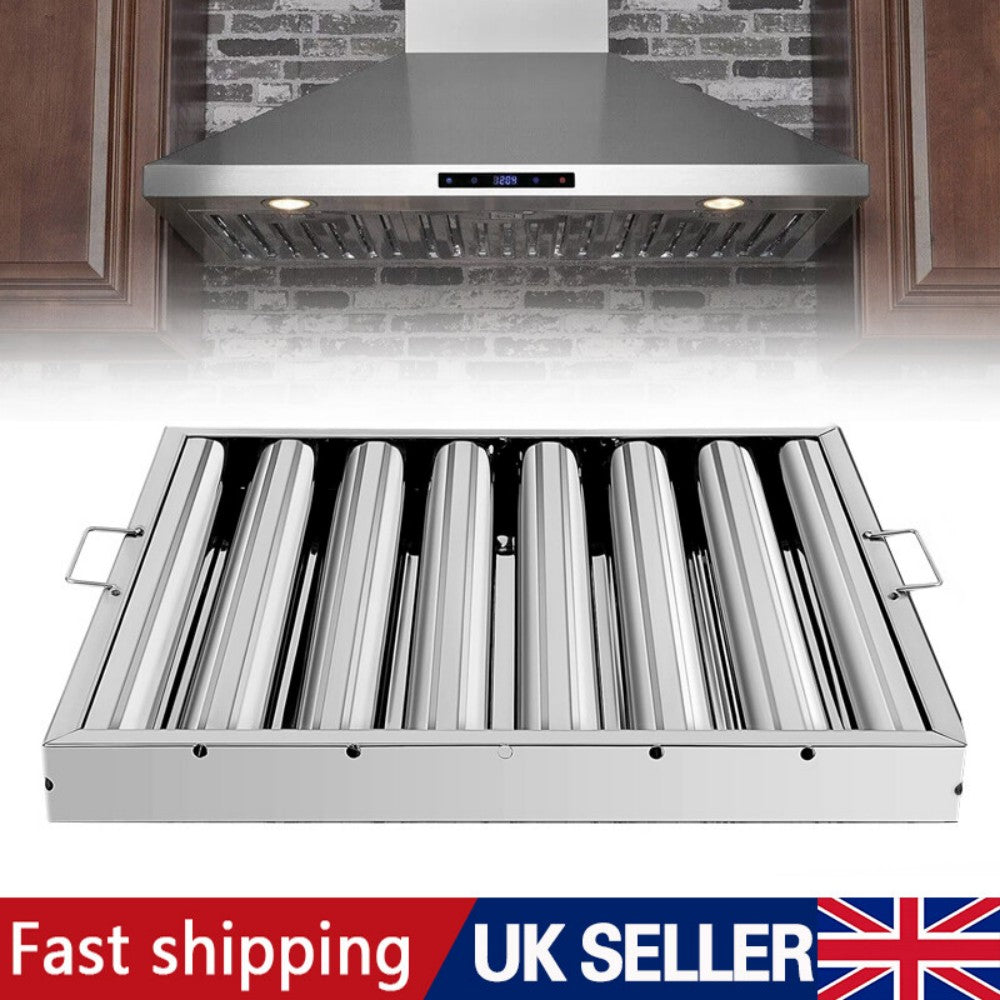 Canopy Grease Baffle Filter Stainless Steel Kitchen Extraction Hood 495x495mm