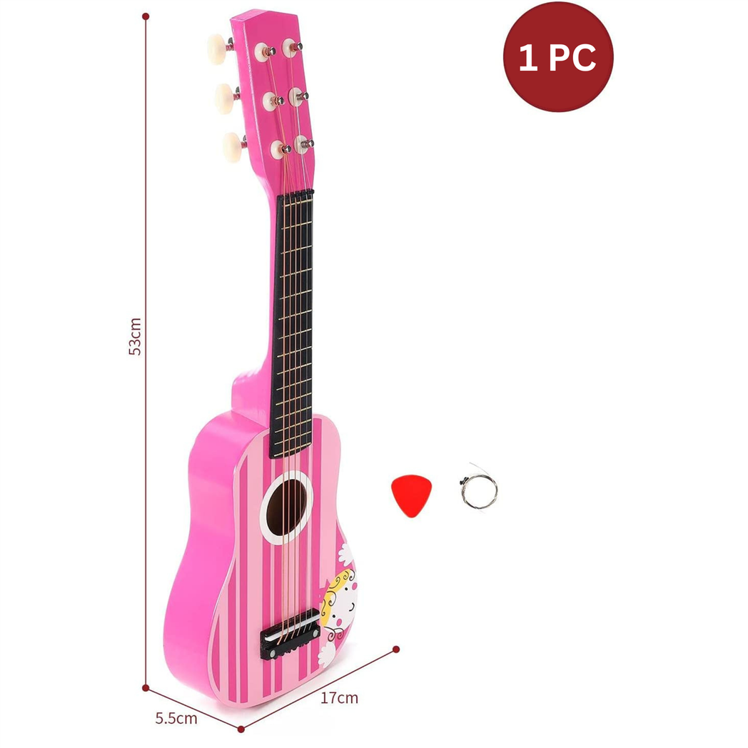 cortex-london-soka-wooden-pink-striped-six-string-guitar-pretend-play-music-toy