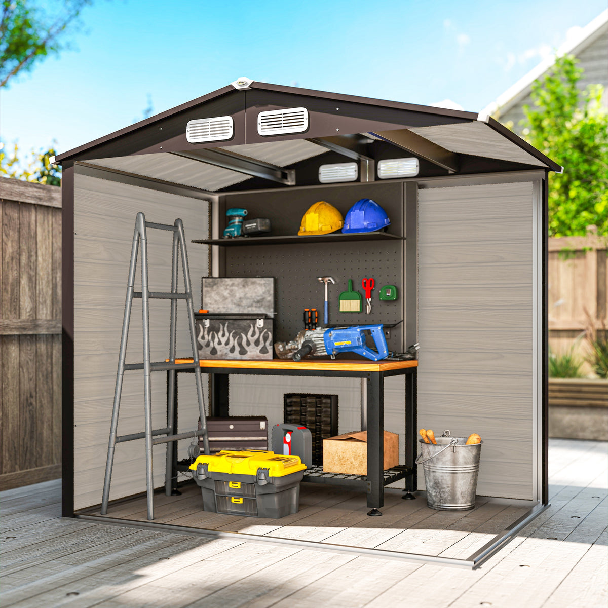 cortex-london-windsor-oak-galvanised-steel-garden-shed-vent