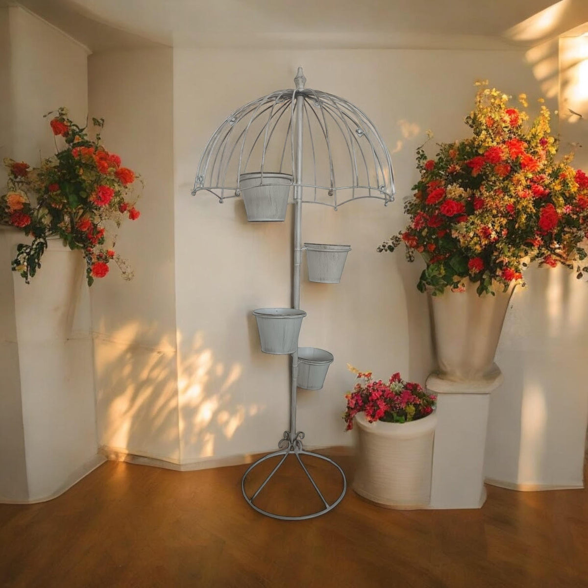 cortex-london-windsor-cream-130cm-metal-garden-planter