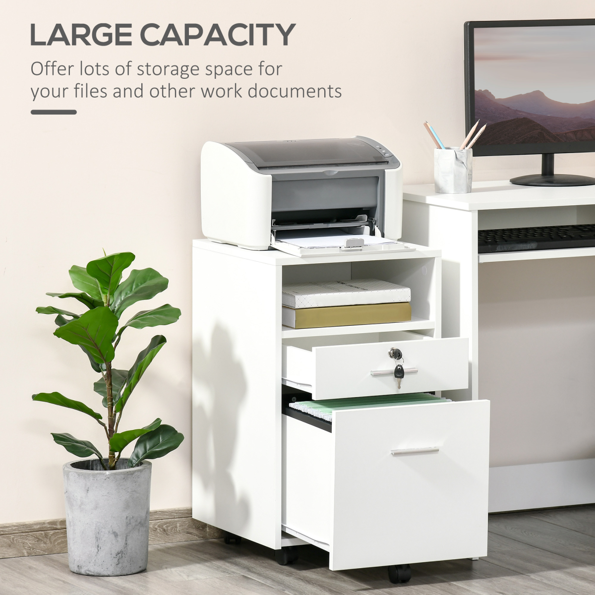 cortex-london-york-mobile-filing-cabinet-lockable-white-five-wheels